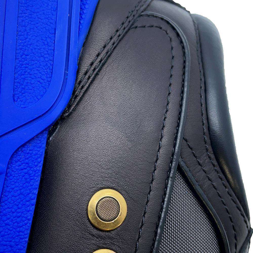 GUCCI BOATREX Low Cut Sneakers Black/Blue 576048 Leather Size 10