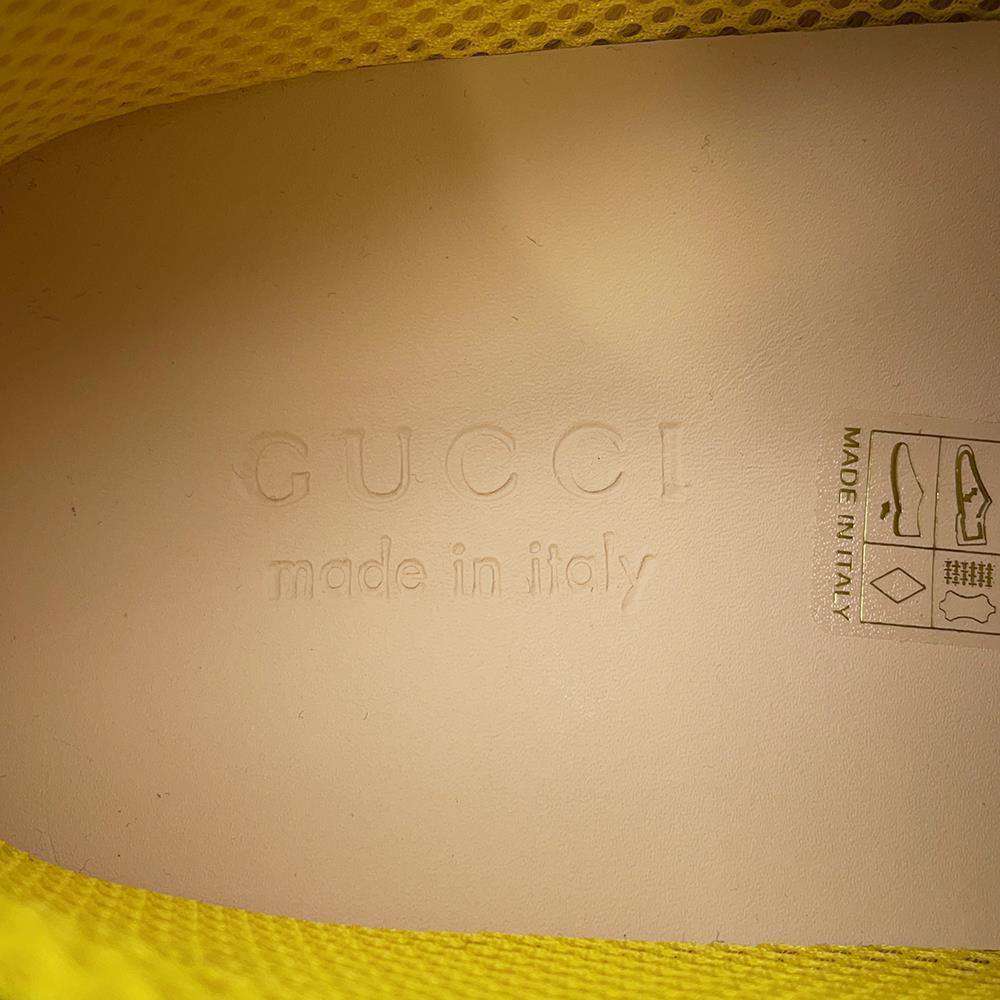 GUCCI BOATREX Low Cut Sneakers Black/Blue 576048 Leather Size 10