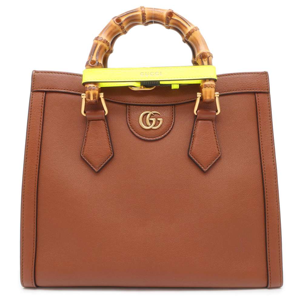 GUCCI Diana Bamboo Handle 2wayHandbag Brown 660195 Leather Size Small