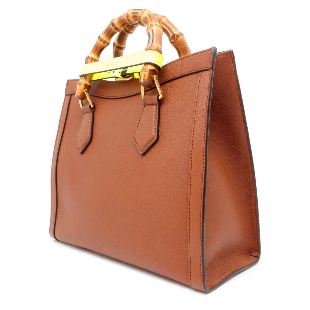 GUCCI Diana Bamboo Handle 2wayHandbag Brown 660195 Leather Size Small