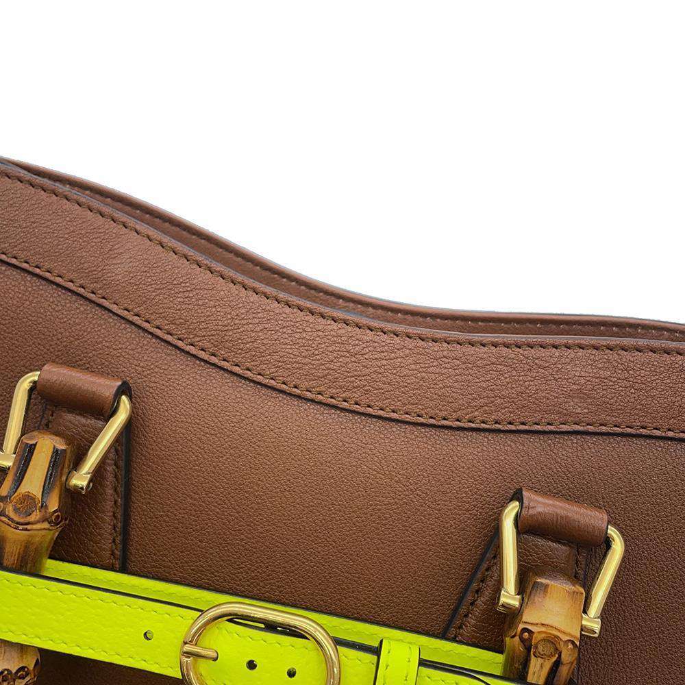 GUCCI Diana Bamboo Handle 2wayHandbag Brown 660195 Leather Size Small