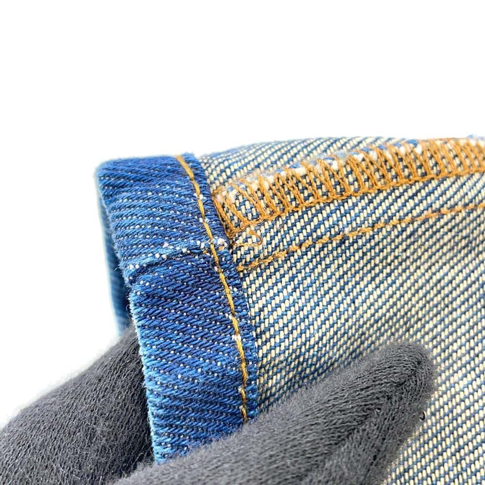 GUCCI Flower x Tiger Embroidery Denim Size 22 Blue 449577 Cotton100%