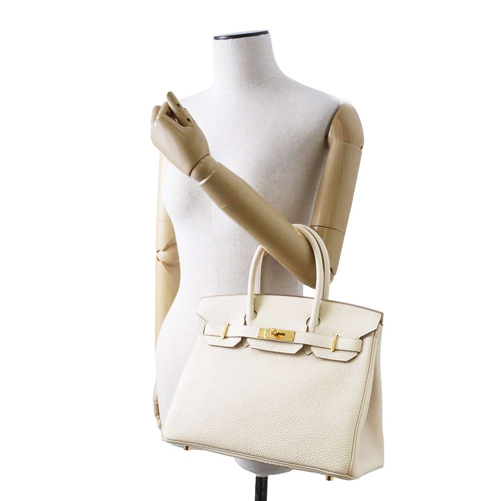 HERMES Birkin Craie Togo Leather Size 30