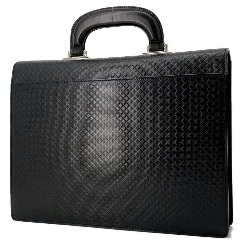 GUCCI Diamante Briefcase Black 201849 Leather