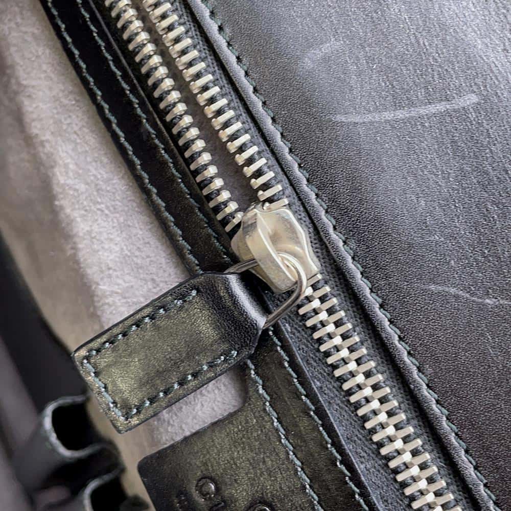 GUCCI Diamante Briefcase Black 201849 Leather