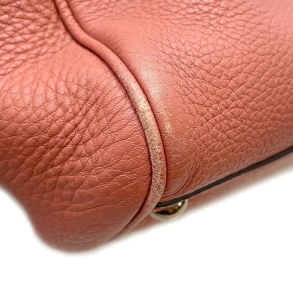 GUCCI Bamboo2wyHandbag Pink 336032 Leather