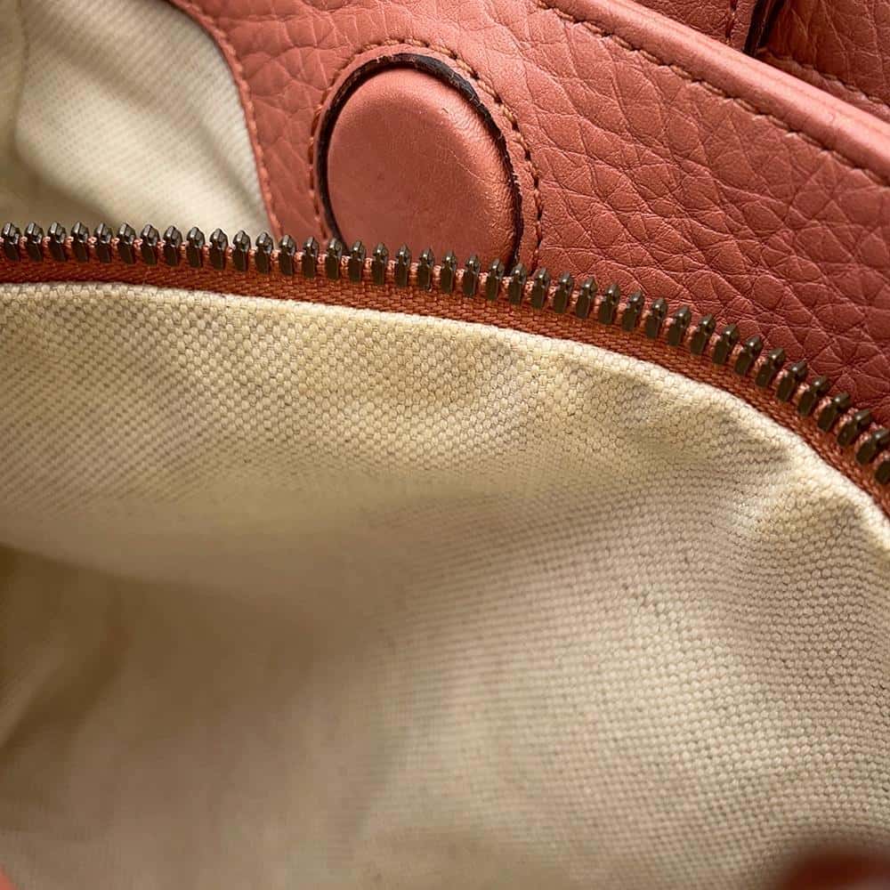 GUCCI Bamboo2wyHandbag Pink 336032 Leather