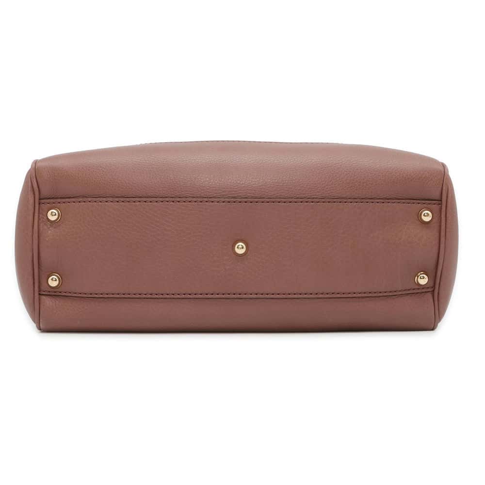 GUCCI Bamboo2wyHandbag Brown 308360 Leather