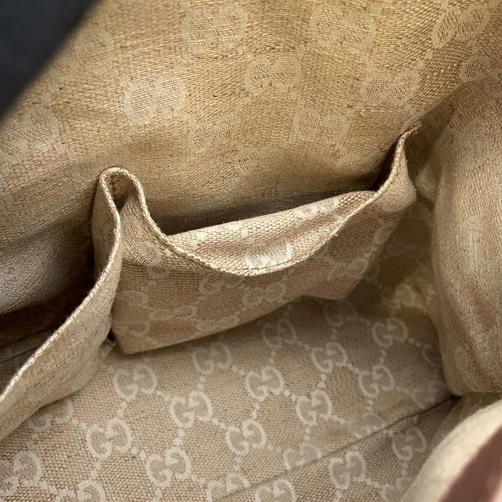 GUCCI Bamboo2wyHandbag Brown 308360 Leather
