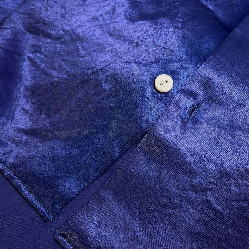 GUCCI Interlocking G open collar shirt Size 48 Purple/Ivory 654894 Acetate100%