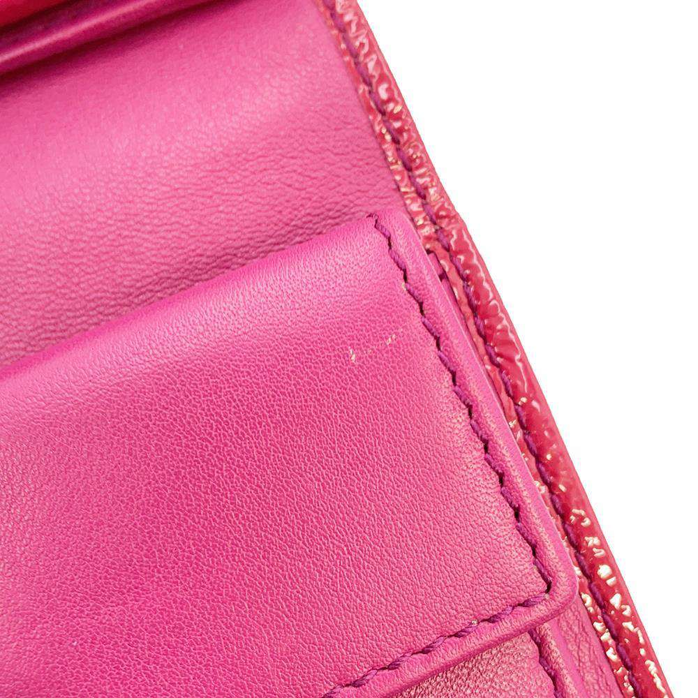 GUCCI Soho Tri-fold Wallet Pink 351485 Patent Leather