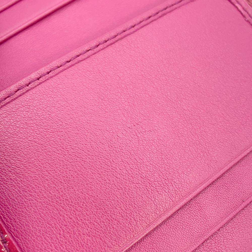 GUCCI Soho Tri-fold Wallet Pink 351485 Patent Leather