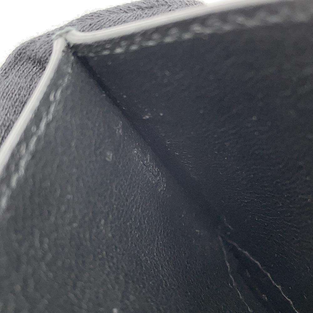 GUCCI Micro GG Card Case Black 262837 Leather