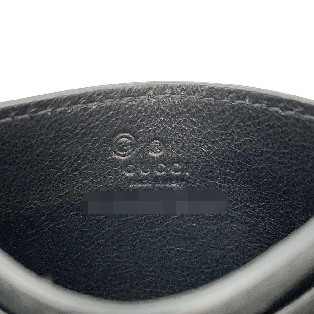 GUCCI Micro GG Card Case Black 262837 Leather