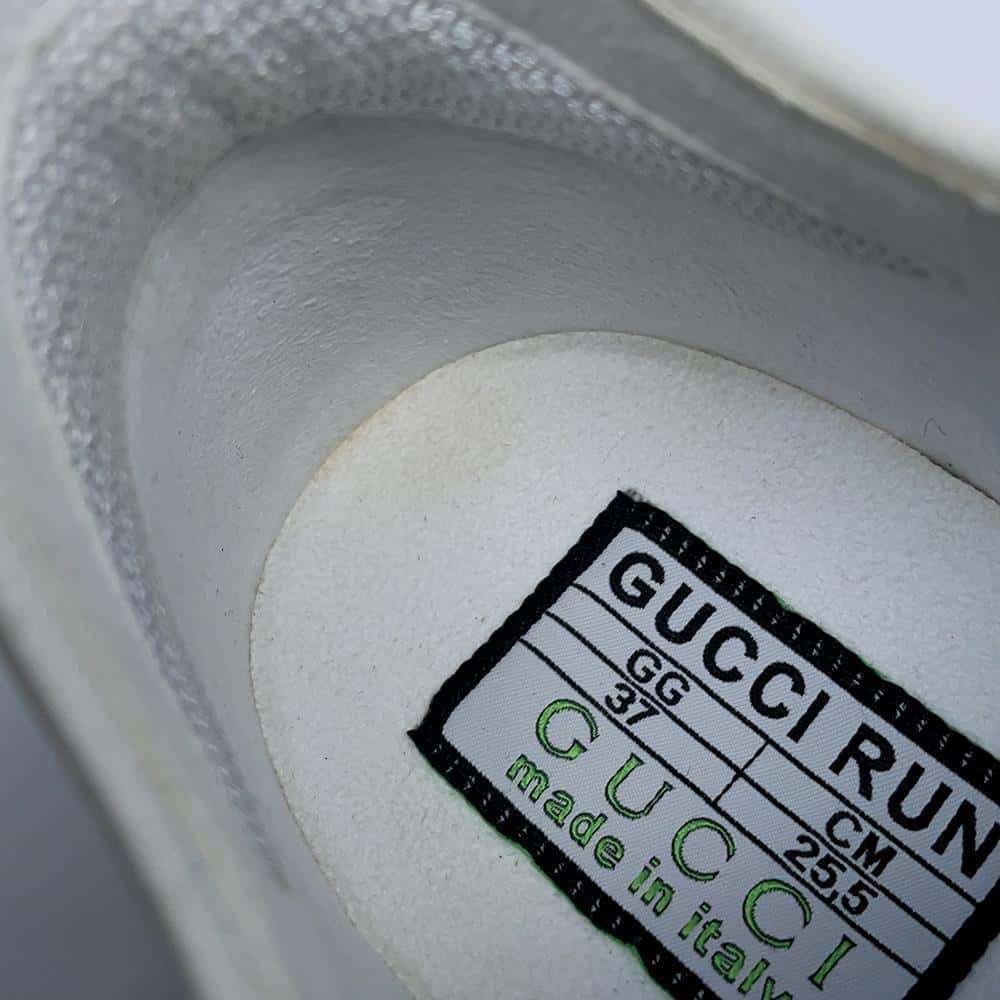 GUCCI GG Technical Knit Sneakers White/Blue 680903 Fabric Rubber Size 37
