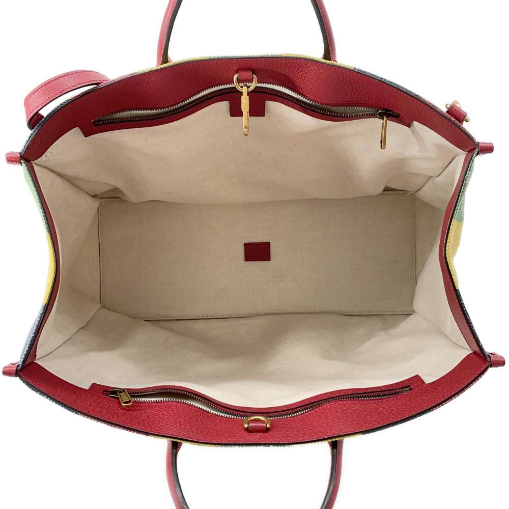GUCCI Baiadera 2WAY Tote Bag Multicolor 630358 Canvas Leather