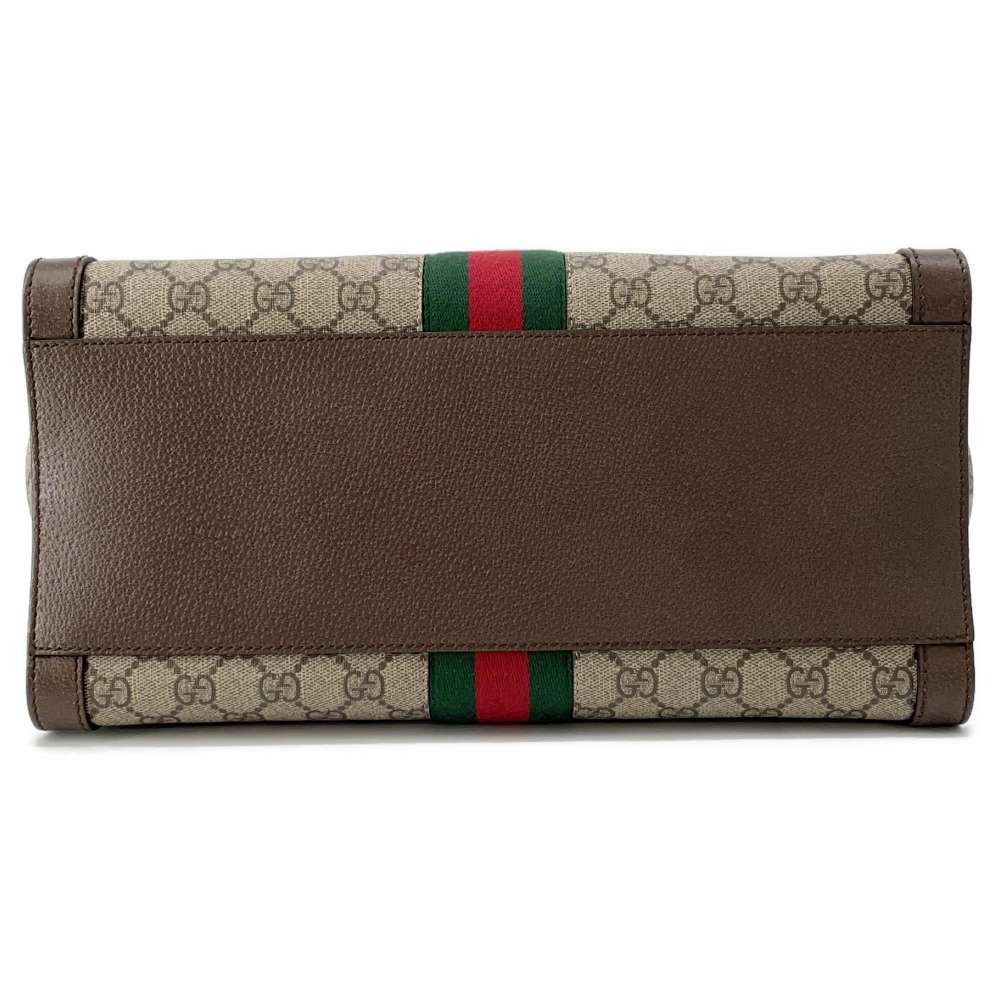 GUCCI Ophidia GGMedium Handbag Beige/Brown 524537 GG SupremeCanvas Leather
