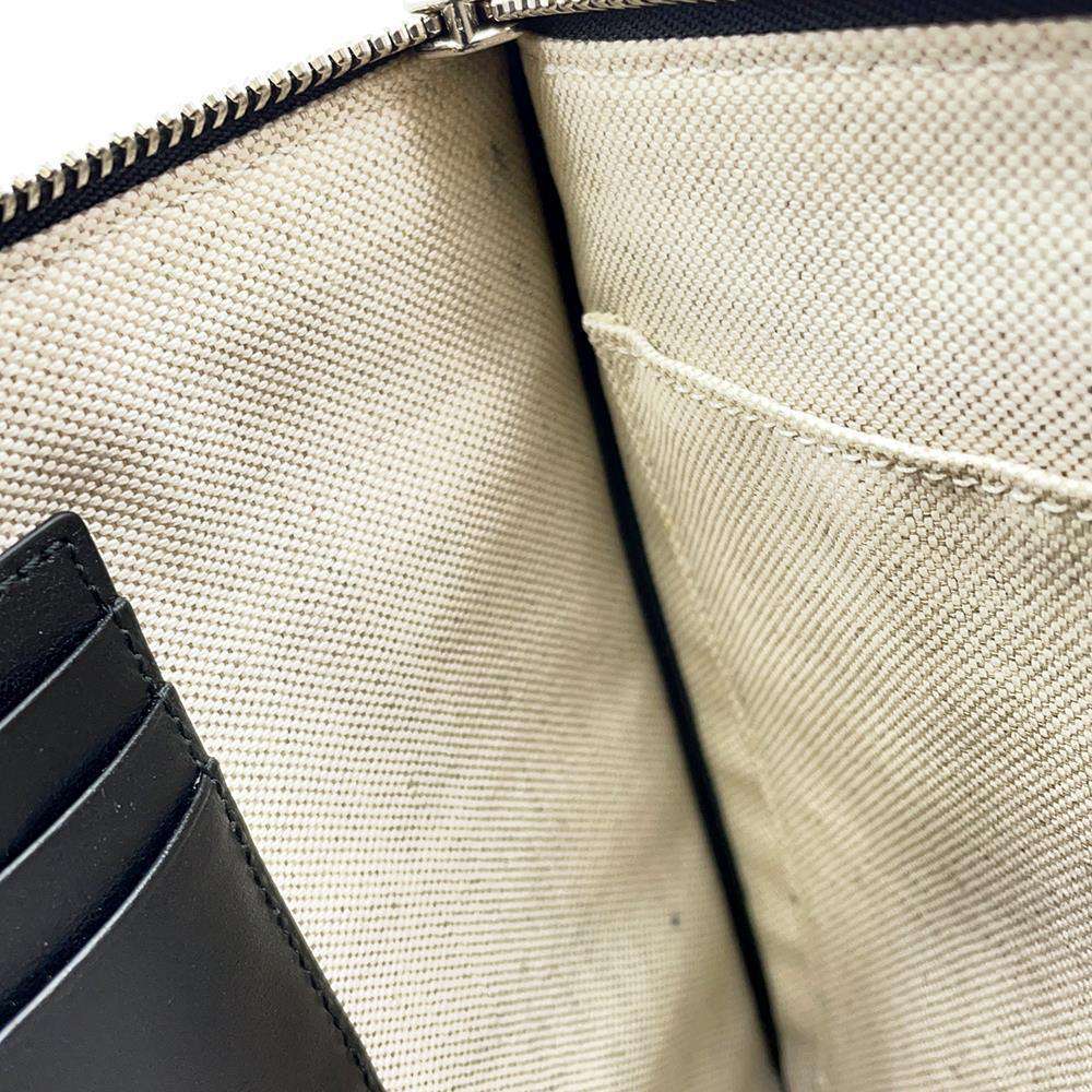 GUCCI GG embossed Clutch Bag Black 625569 Leather