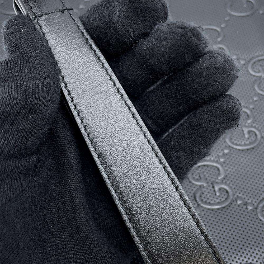 GUCCI GG embossed Clutch Bag Black 625569 Leather