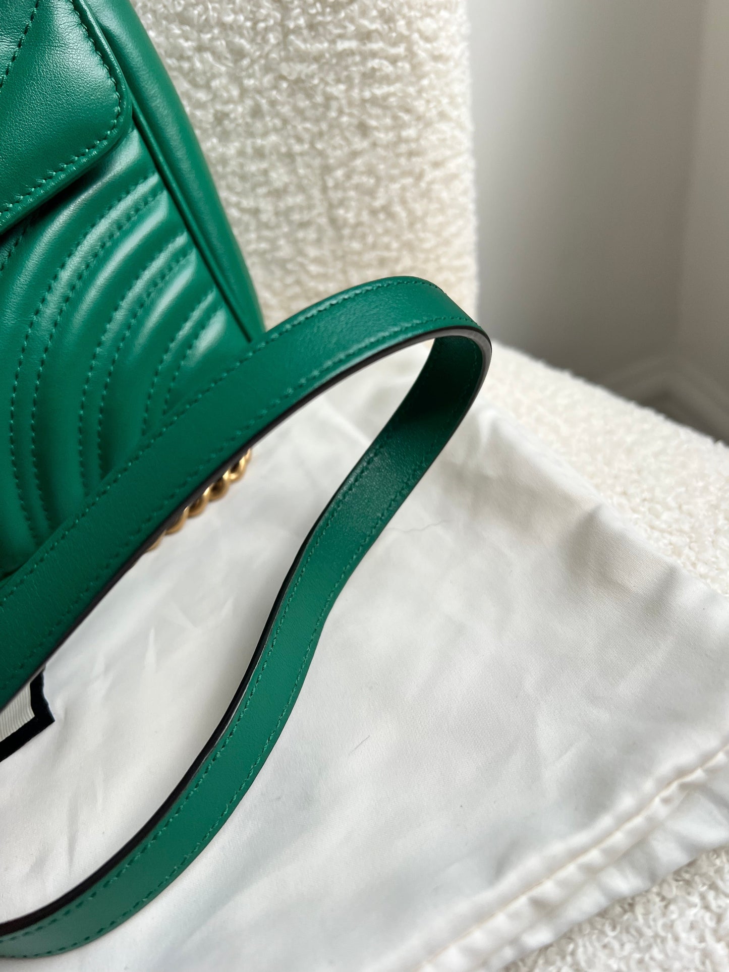 Gucci GG Green Marmont Small Shoulder Bag (RRP £2070)