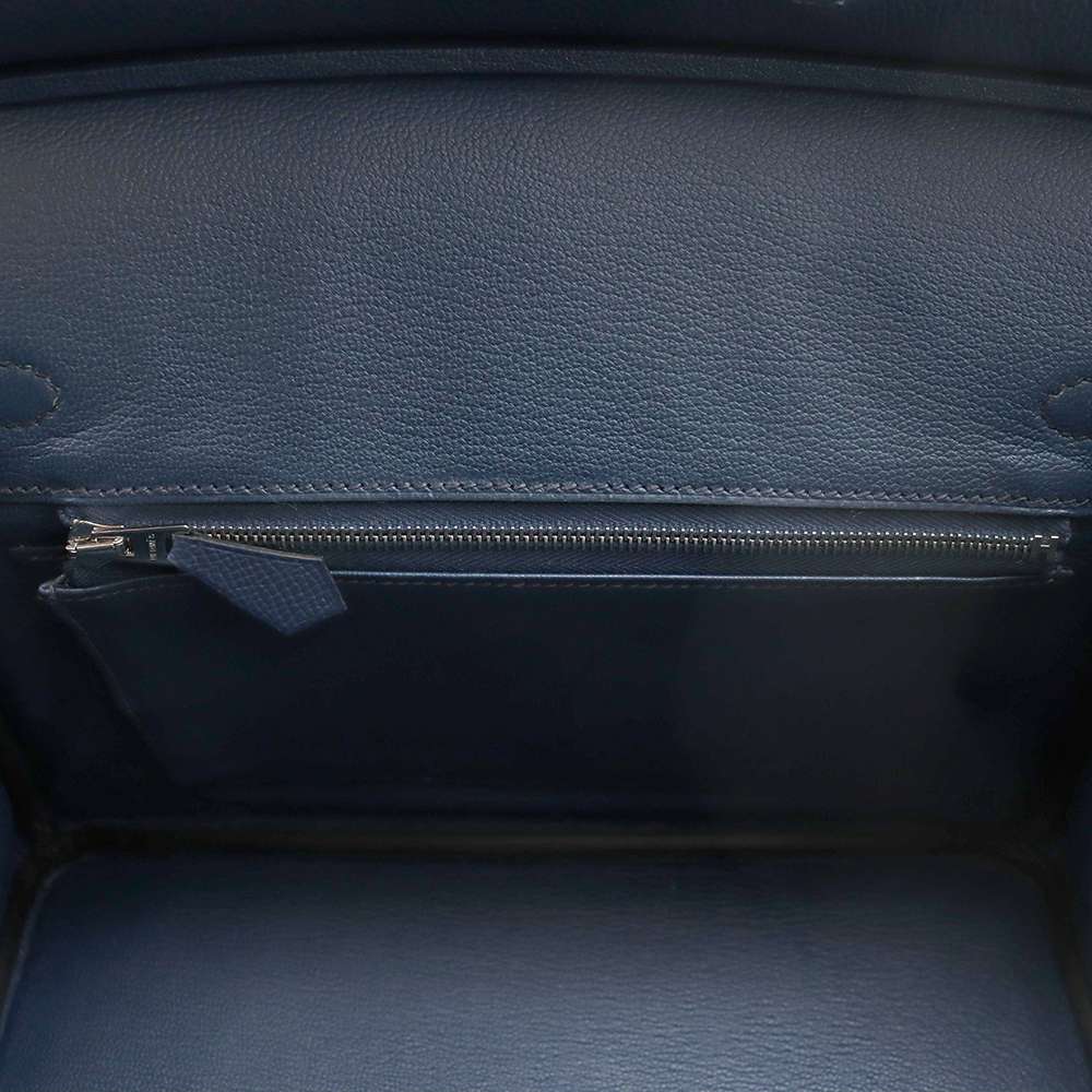 HERMES Birkin tricolor Blue de Prusse/Blue Indigo/Black Epsom Size 25