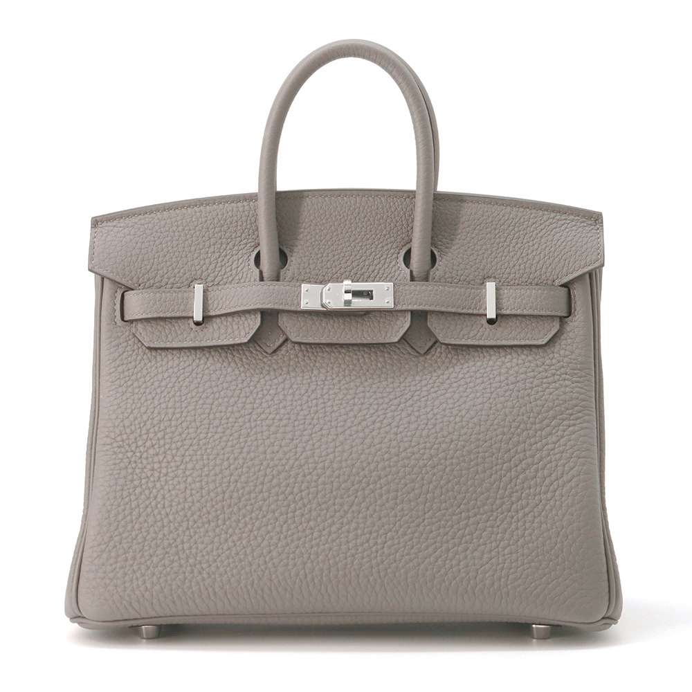 HERMES Birkin Gris Meyer Togo Leather Size 25