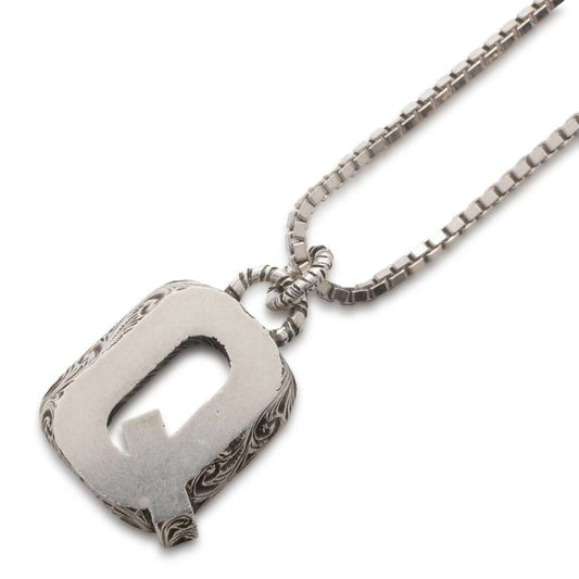 GUCCI Initial Necklace Silver Metal