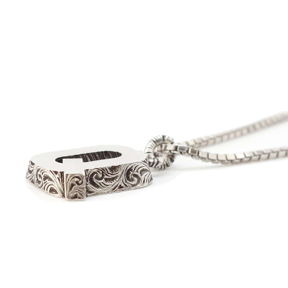 GUCCI Initial Necklace Silver Metal