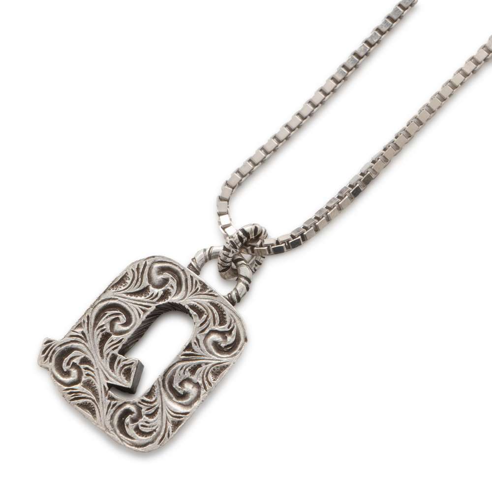 GUCCI Initial Necklace Silver Metal