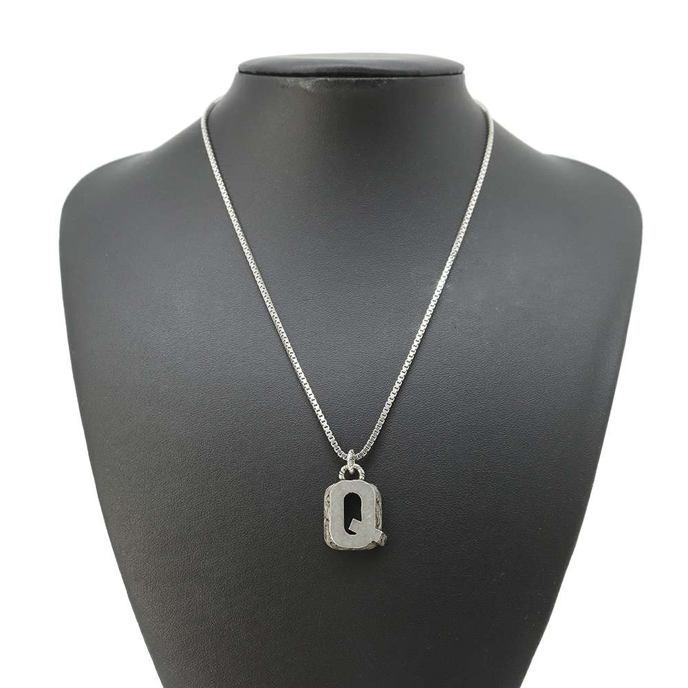 GUCCI Initial Necklace Silver Metal