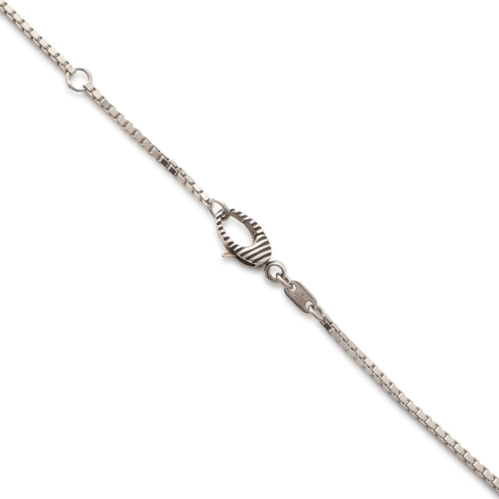 GUCCI Initial Necklace Silver Metal