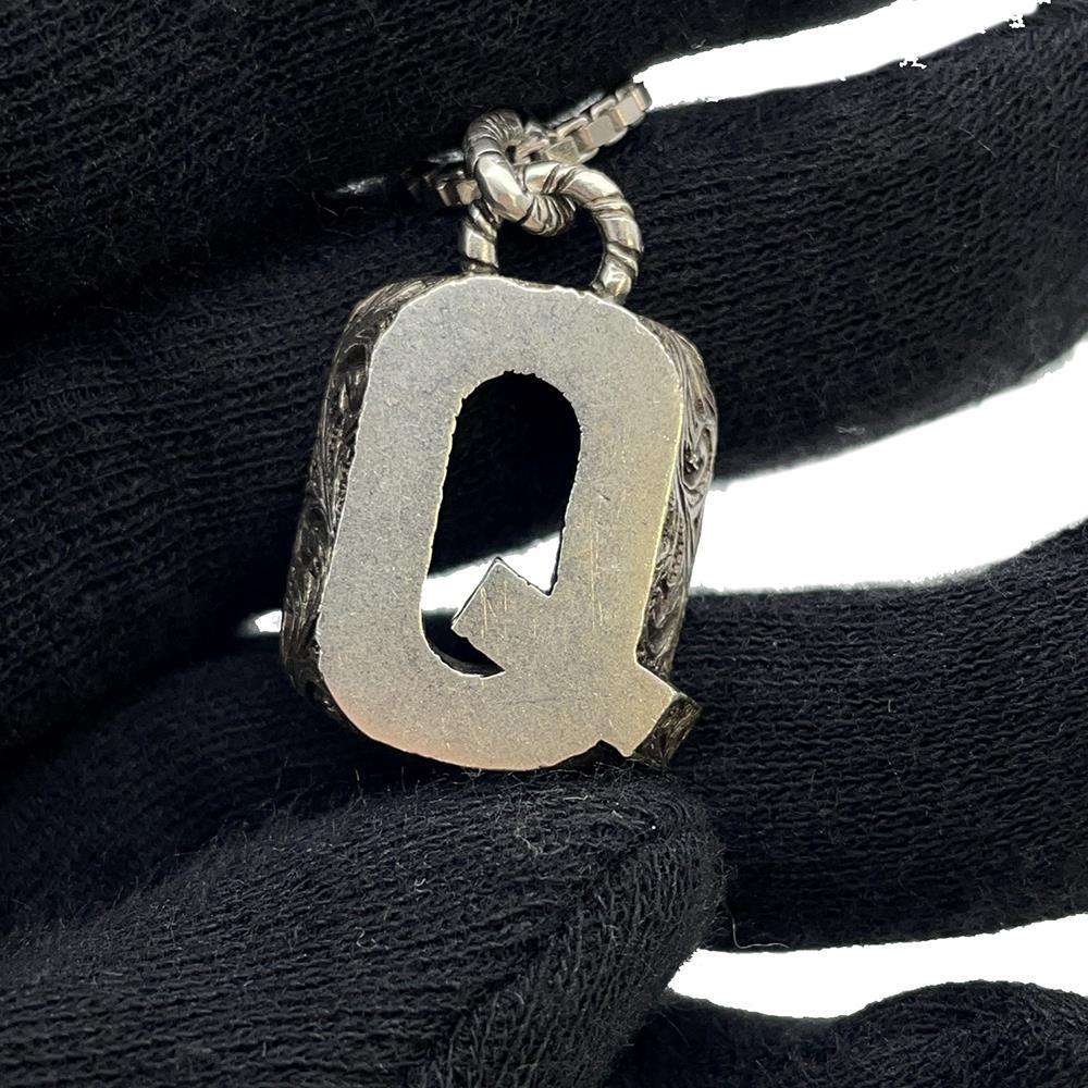 GUCCI Initial Necklace Silver Metal