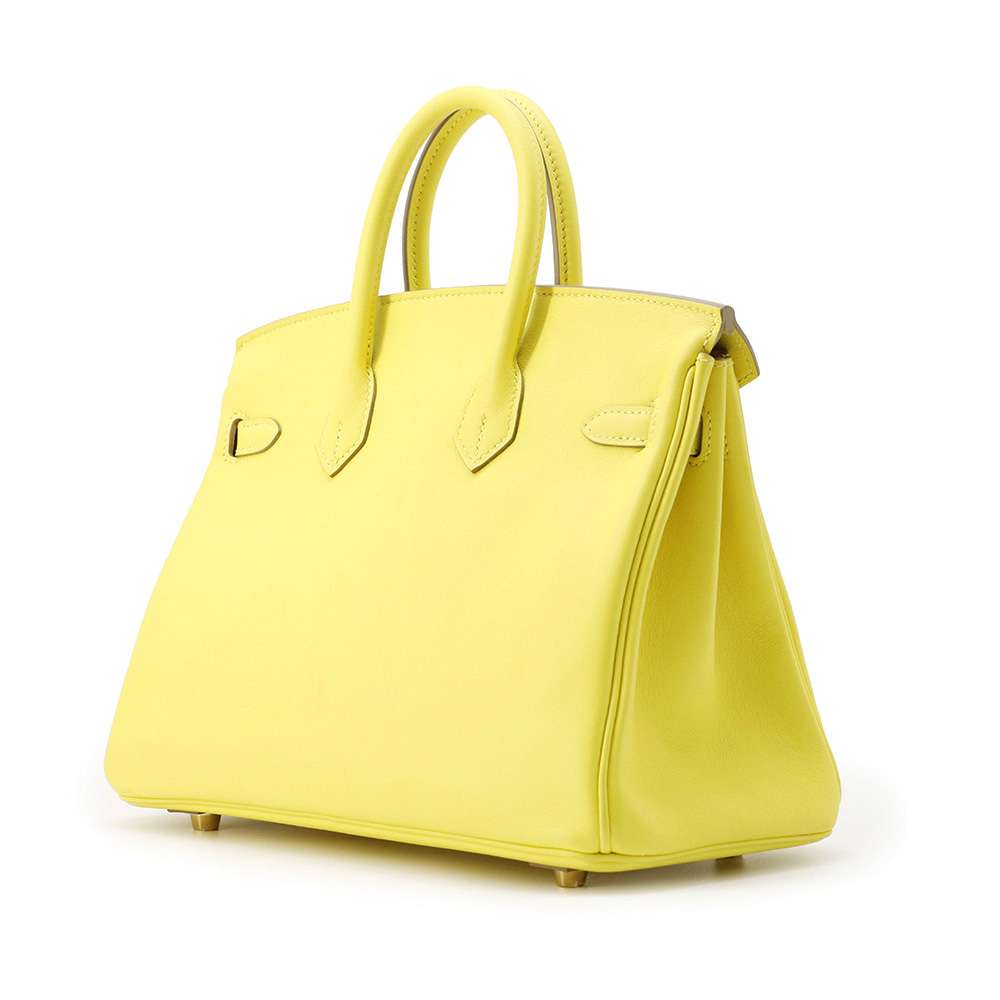HERMES Birkin Lime Swift Leather Size 25