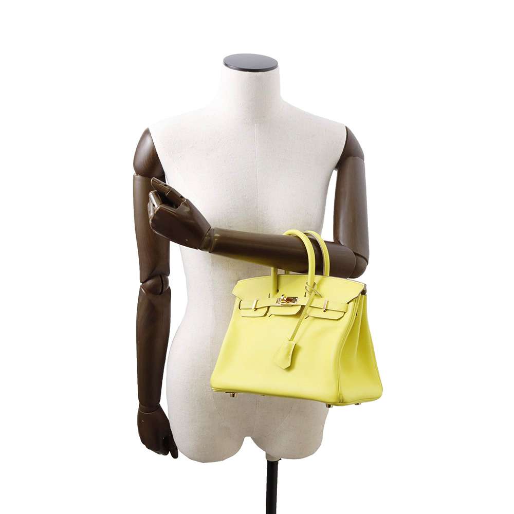 HERMES Birkin Lime Swift Leather Size 25