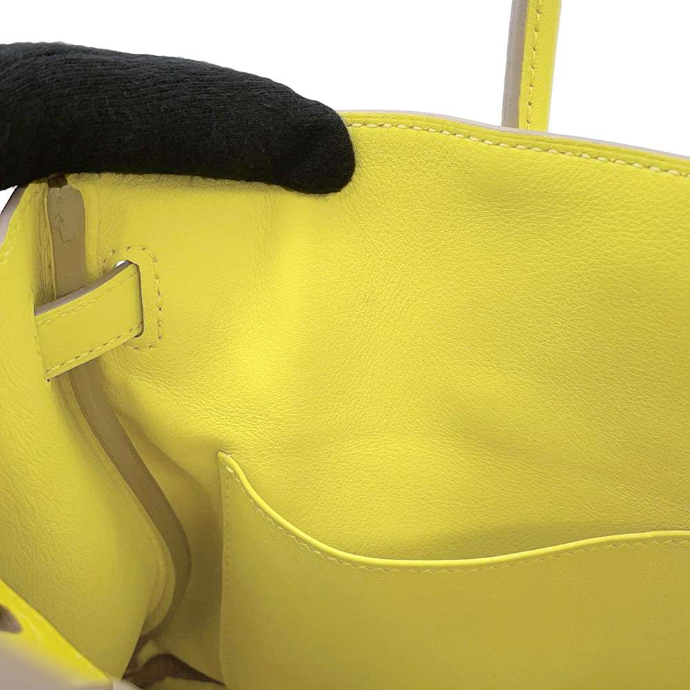 HERMES Birkin Lime Swift Leather Size 25