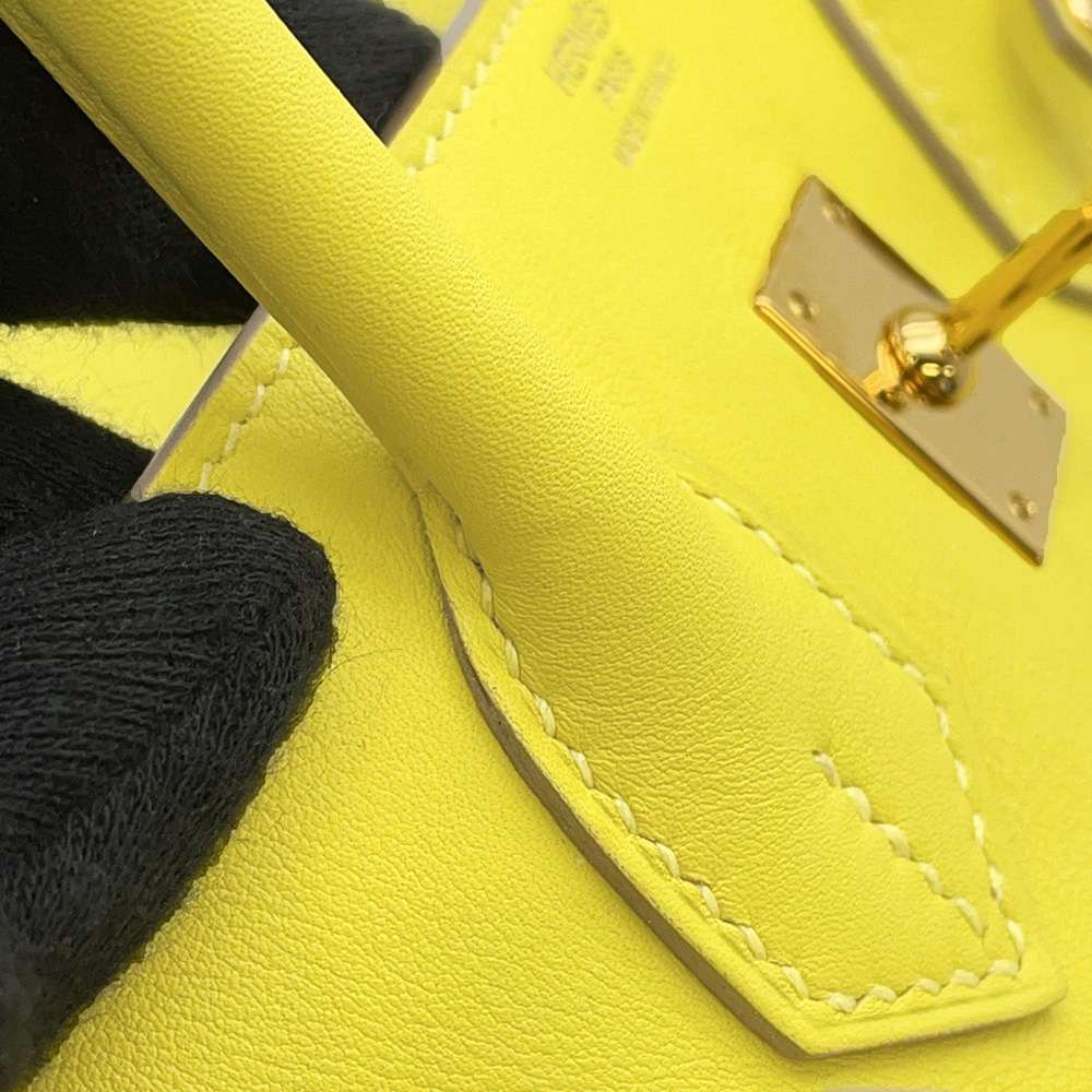 HERMES Birkin Lime Swift Leather Size 25
