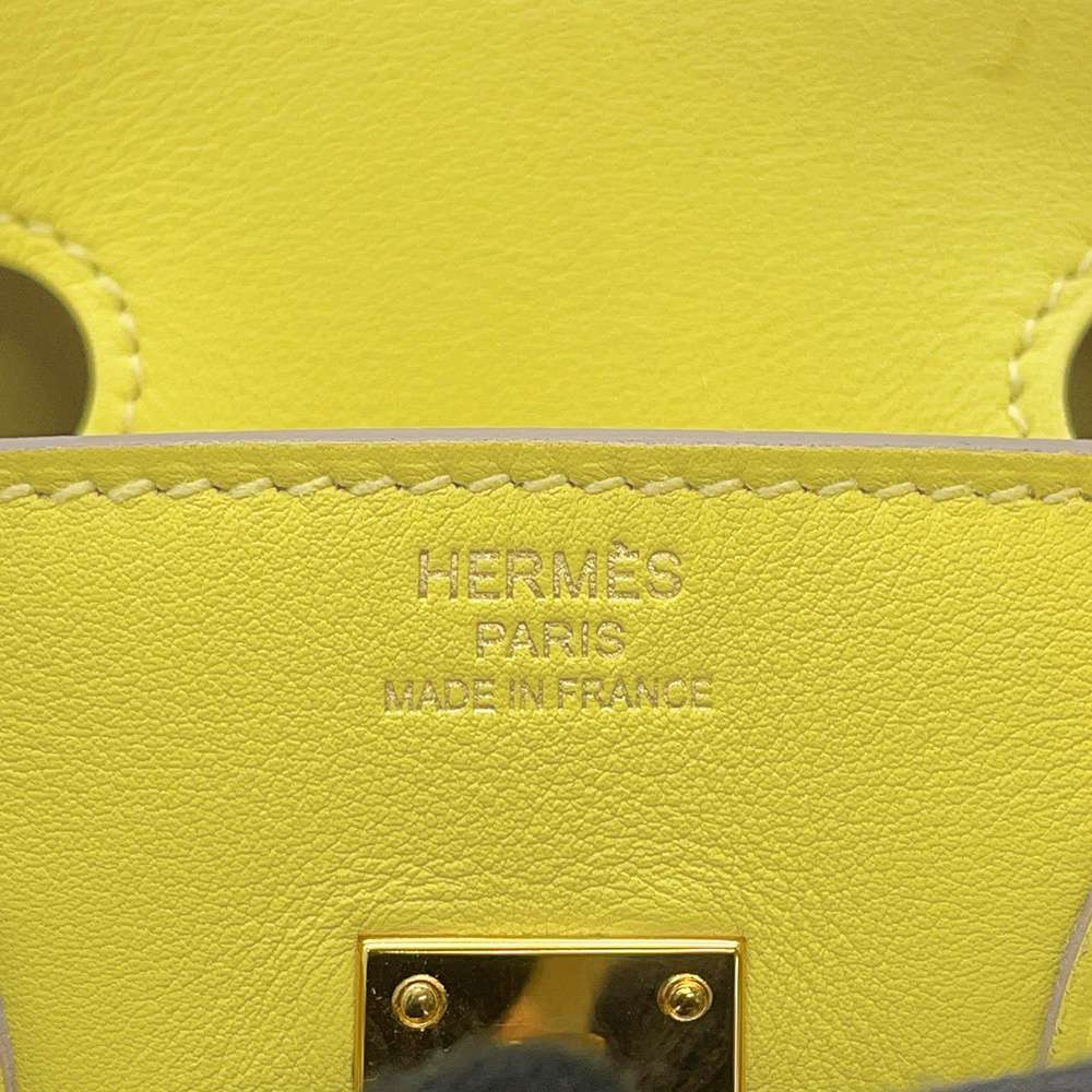 HERMES Birkin Lime Swift Leather Size 25