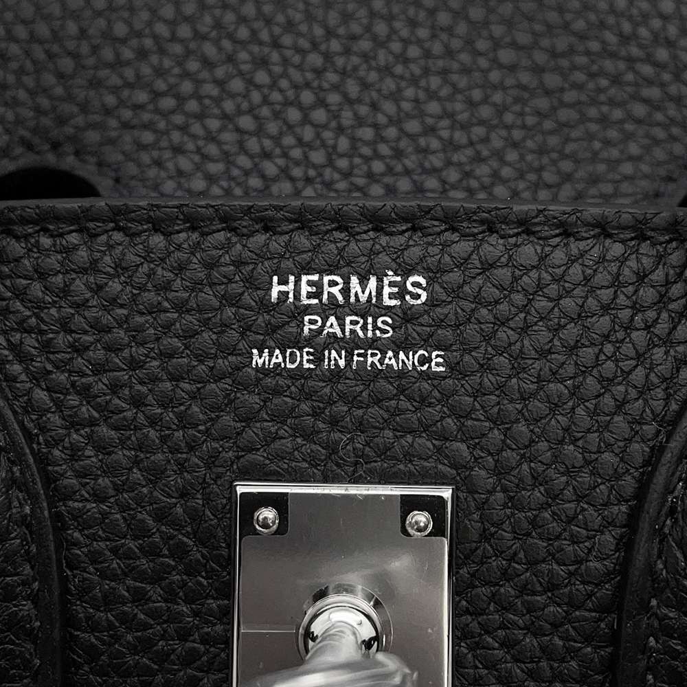 HERMES Birkin Black Togo Leather Size 25