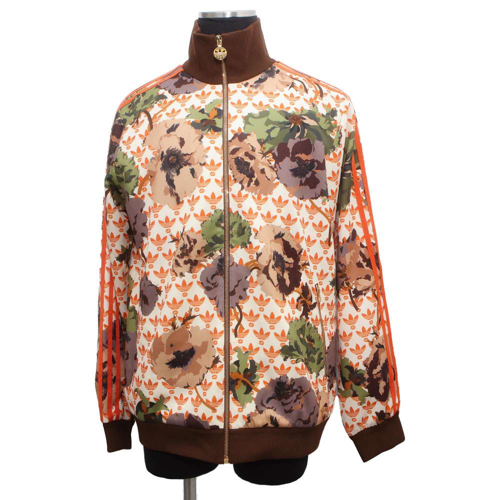 GUCCI Technical Zip Jacket Jersey Size L White/Orange 692108 Polyester55% Cotton45%