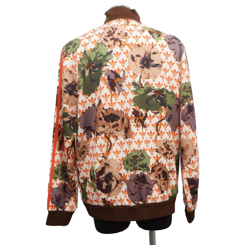 GUCCI Technical Zip Jacket Jersey Size L White/Orange 692108 Polyester55% Cotton45%