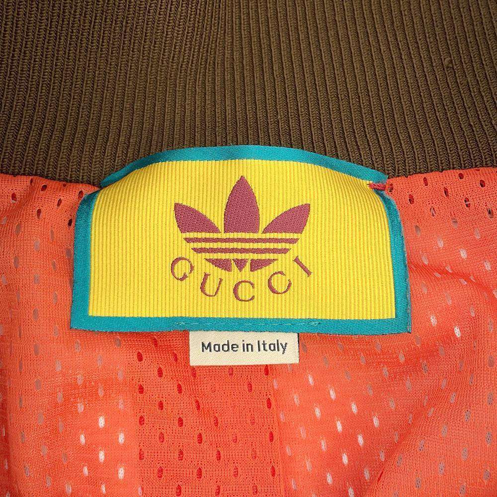 GUCCI Technical Zip Jacket Jersey Size L White/Orange 692108 Polyester55% Cotton45%