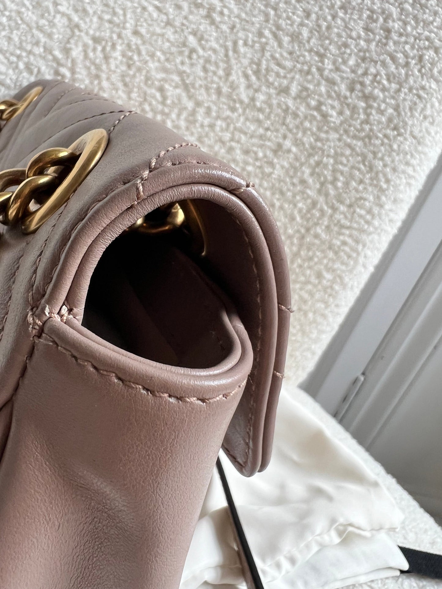 Gucci GG Dusty Pink Marmont Mini Shoulder Bag (RRP £1,890)