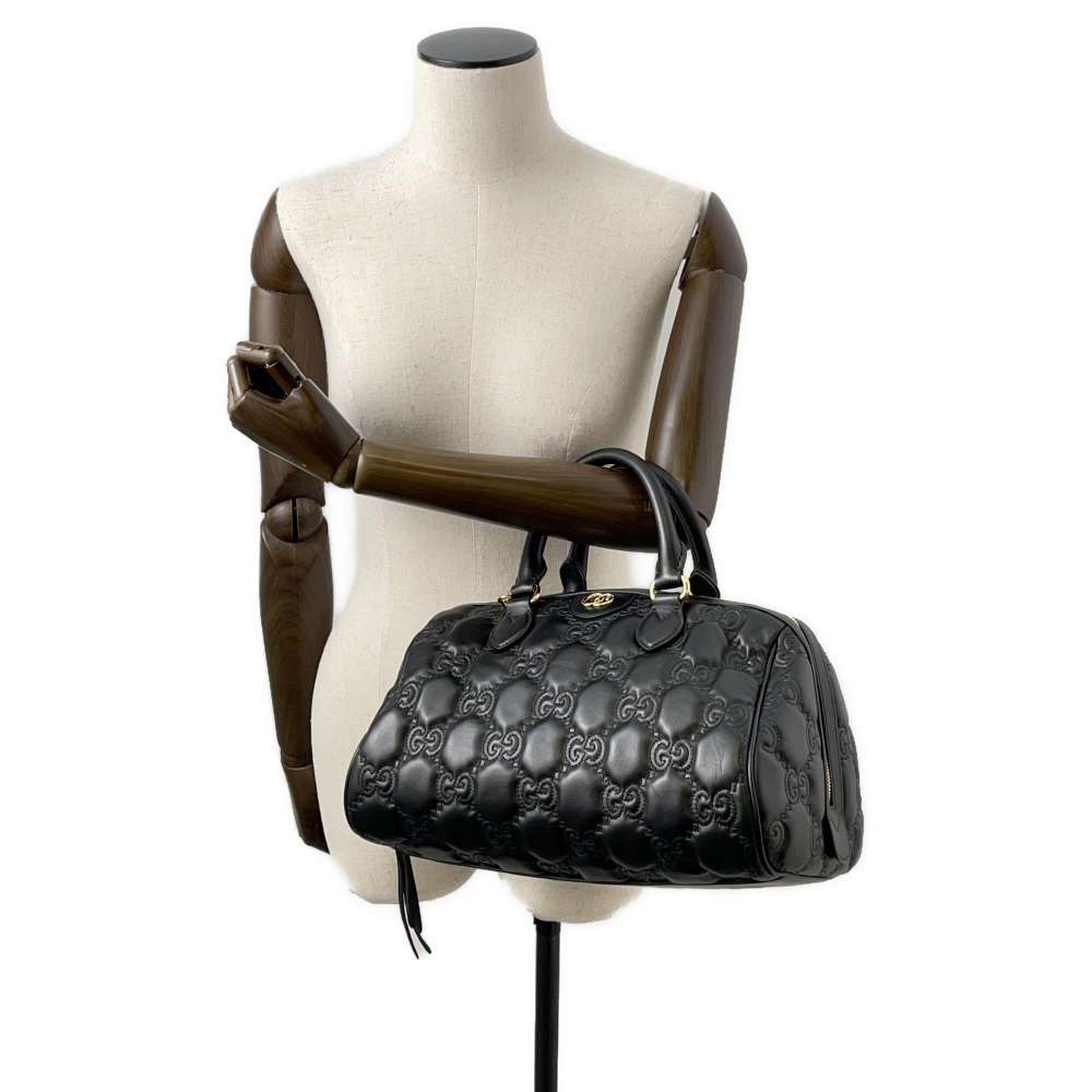 GUCCI GGMatelasse 2wayTravel Bag Black 702242 Leather Size Medium