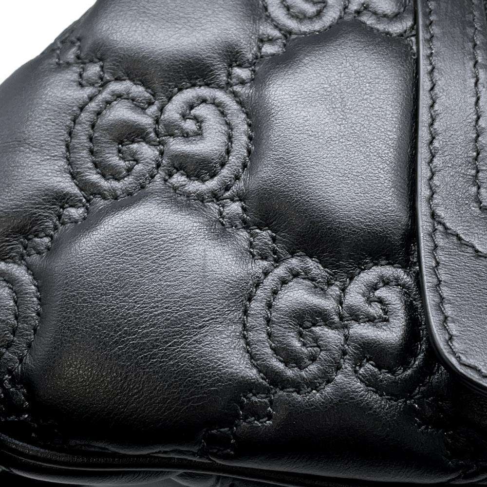 GUCCI GGMatelasse 2wayTravel Bag Black 702242 Leather Size Medium
