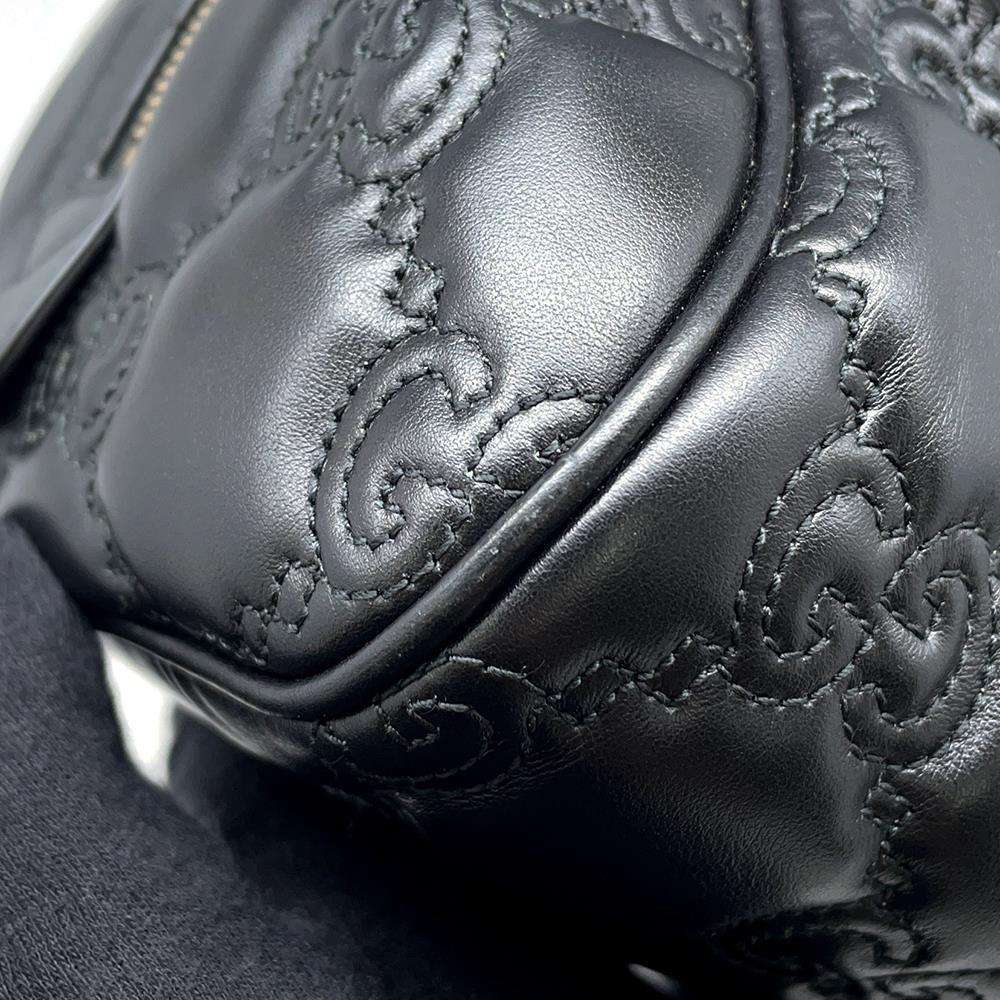 GUCCI GGMatelasse 2wayTravel Bag Black 702242 Leather Size Medium