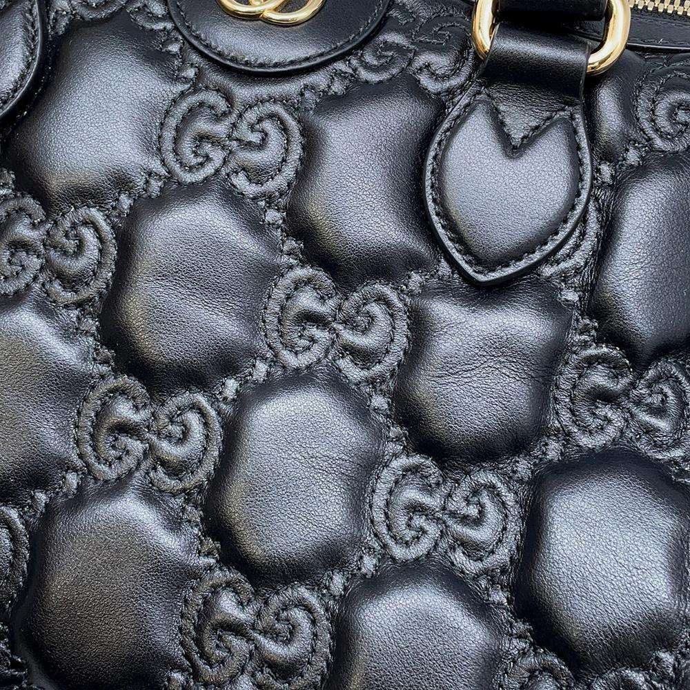 GUCCI GGMatelasse 2wayTravel Bag Black 702242 Leather Size Medium