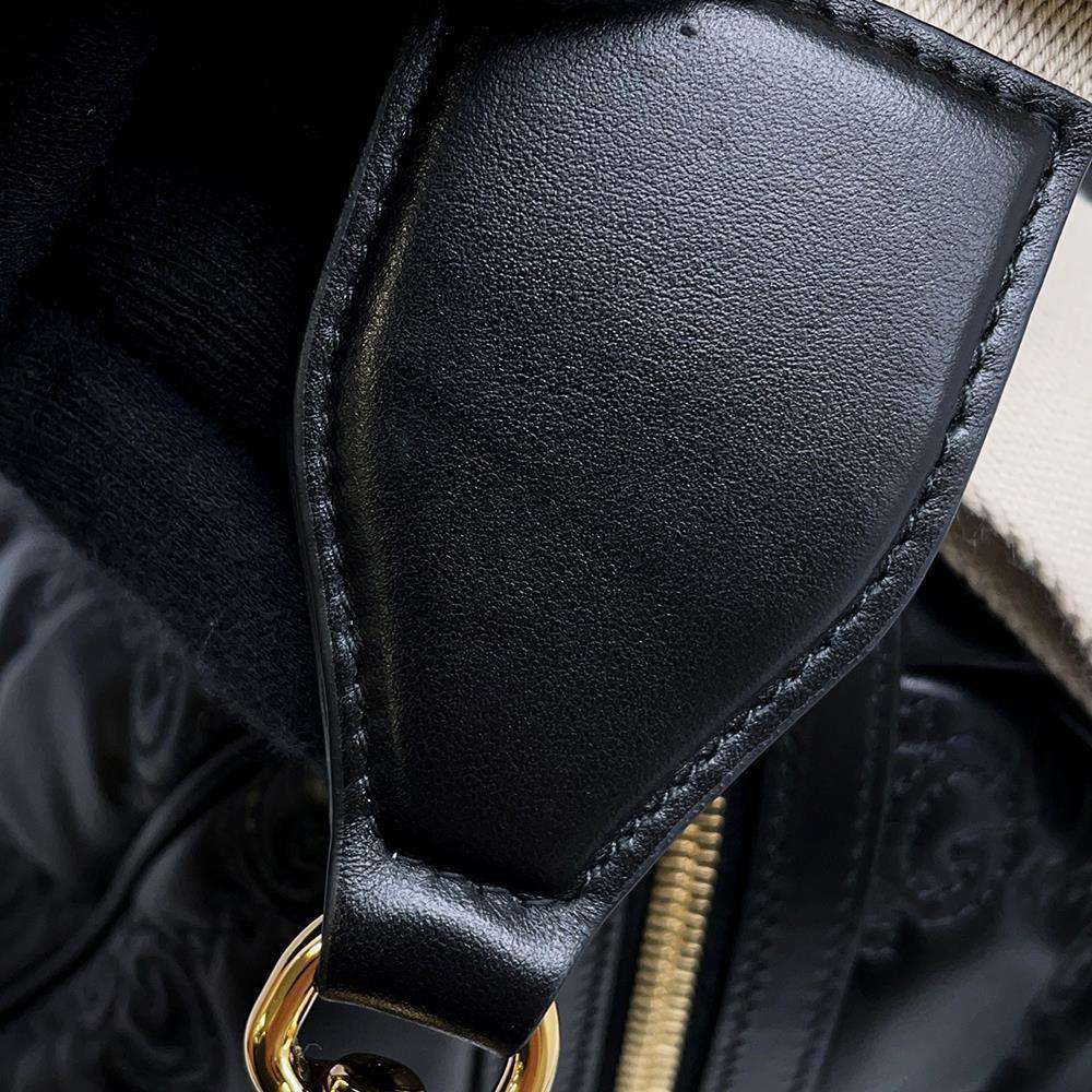 GUCCI GGMatelasse 2wayTravel Bag Black 702242 Leather Size Medium
