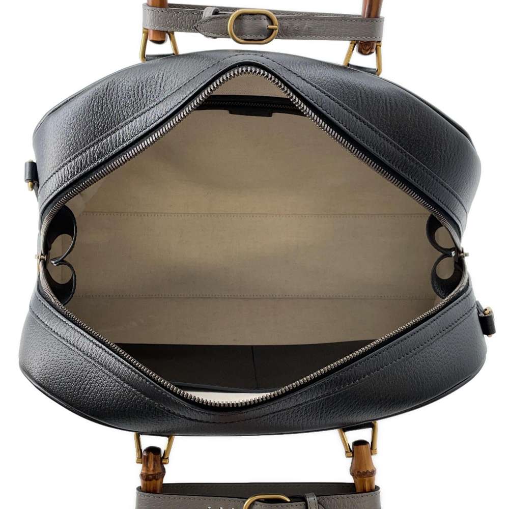 GUCCI Diana Duffle Bag Black 705373 Leather Size Medium