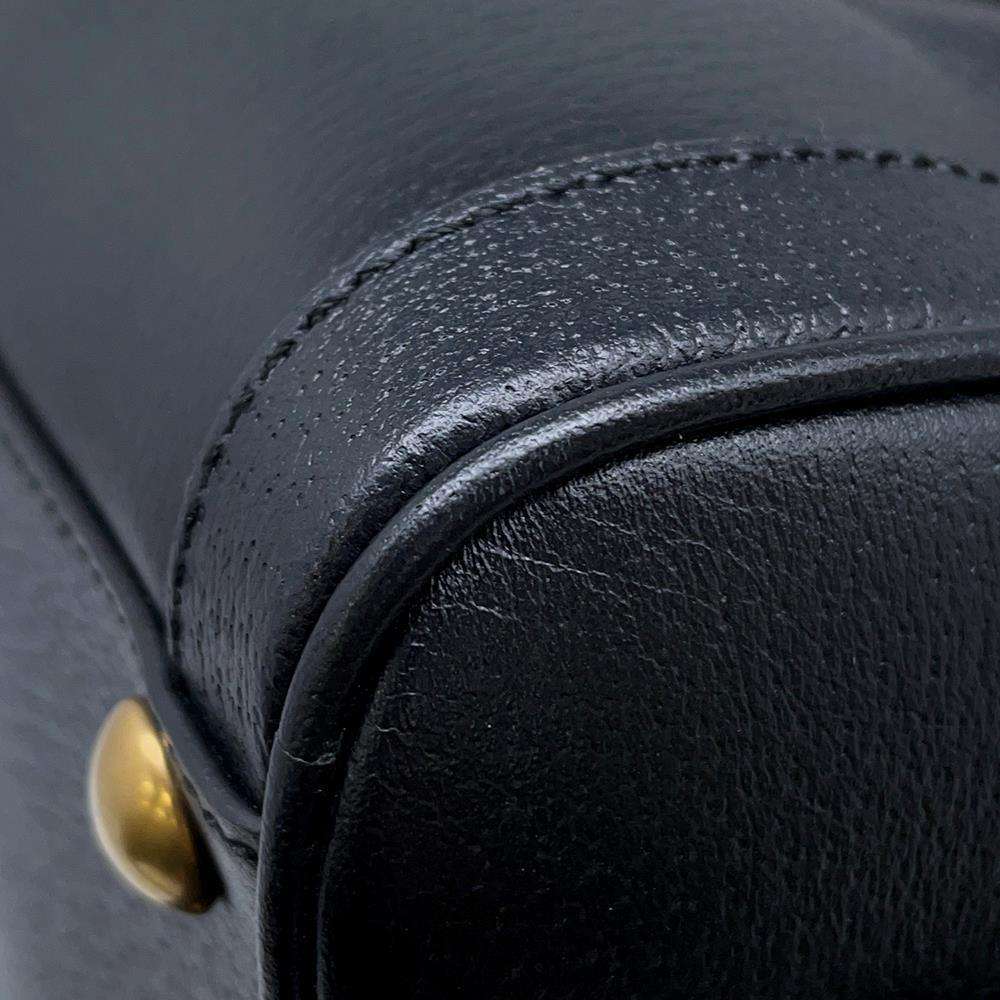 GUCCI Diana Duffle Bag Black 705373 Leather Size Medium
