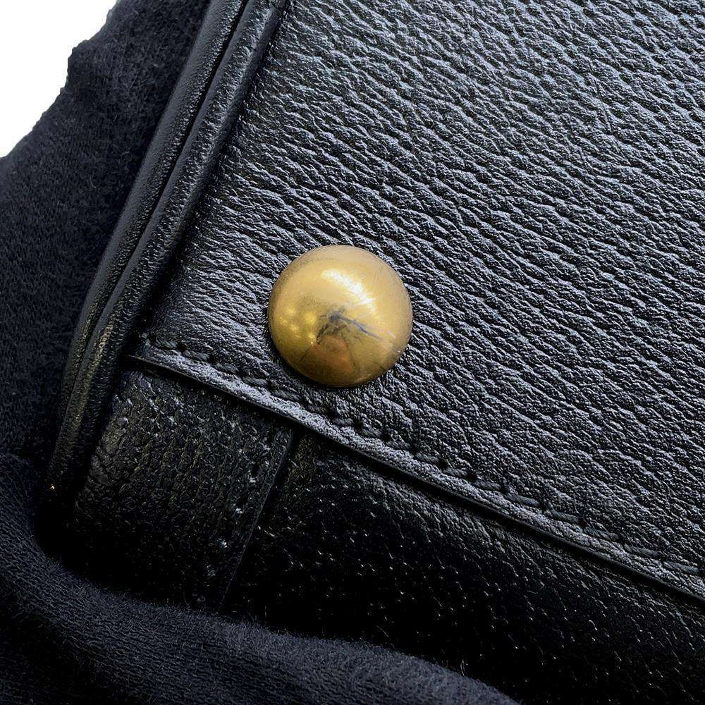 GUCCI Diana Duffle Bag Black 705373 Leather Size Medium